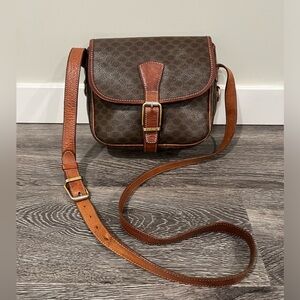 CELINE Vintage Macadam shoulder bag Triomphe Crossbody